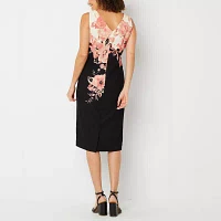 Maya Brooke Womens Floral Jacket Dress