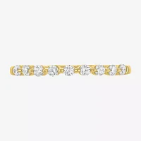 (G-H / Si2-I1) 1/2 CT. T.W. Lab Grown White Diamond 10K Gold Wedding Band