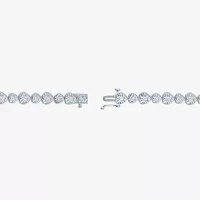 (G-H / I1-I2) 1/2 CT. T.W. Lab Grown White Diamond Sterling Silver Heart 7.25 Inch Tennis Bracelet