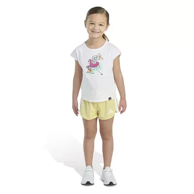 adidas Little Girls 2-pc. Short Set