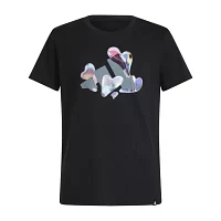 adidas Big Girls Crew Neck Short Sleeve Graphic T-Shirt