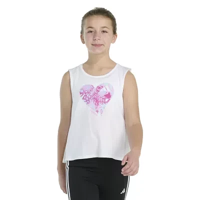 adidas Big Girls Crew Neck Tank Top