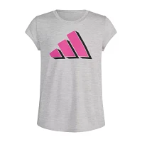 adidas Big Girls Performance Crew Neck Short Sleeve Graphic T-Shirt