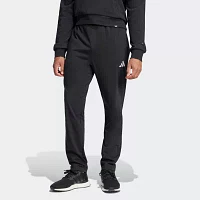 adidas Jersey Mens Mid Rise Tapered Drawstring Pants