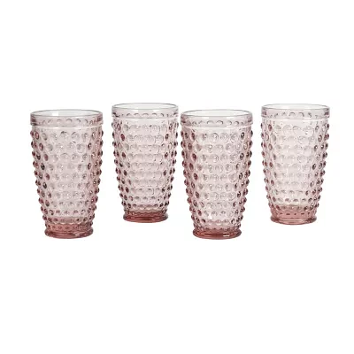 Martha Stewart Chauncey Hobnail 4-pc. Glass Tumbler Set