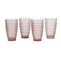 Martha Stewart Chauncey Hobnail 4-pc. Glass Tumbler Set