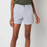 St. John's Bay Womens Mid Rise Chino Short