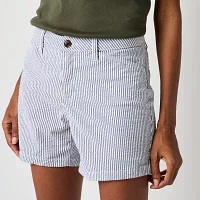 St. John's Bay Womens Mid Rise Chino Short