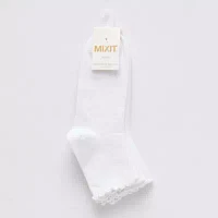 Mixit Lettuce Edge 3 Pair Quarter Ankle Socks Womens