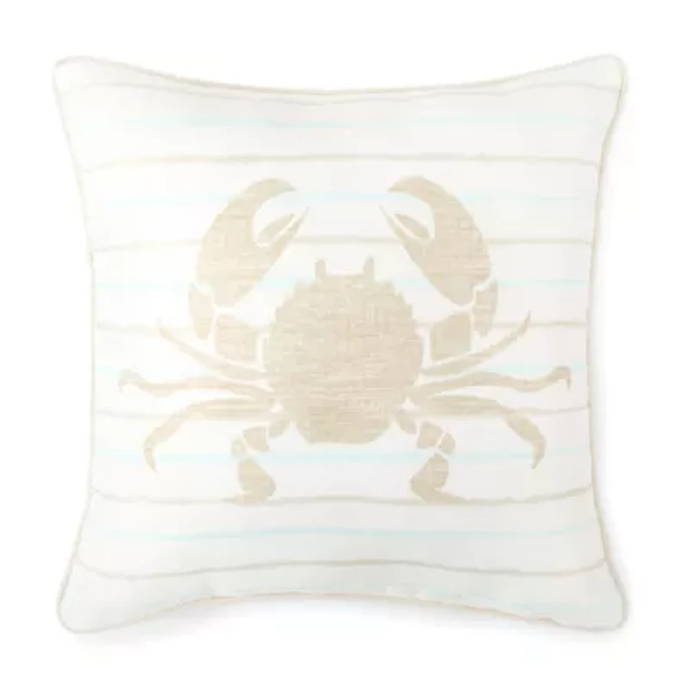 Crab Square Throw Pillows