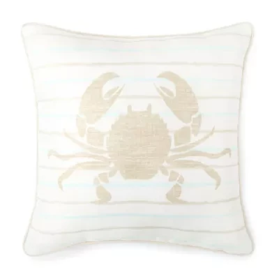 Crab Square Throw Pillows