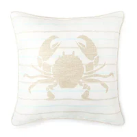 Crab Square Throw Pillows