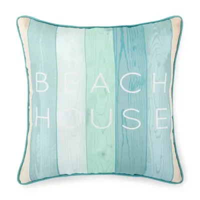 Beach House Square Throw Pillows