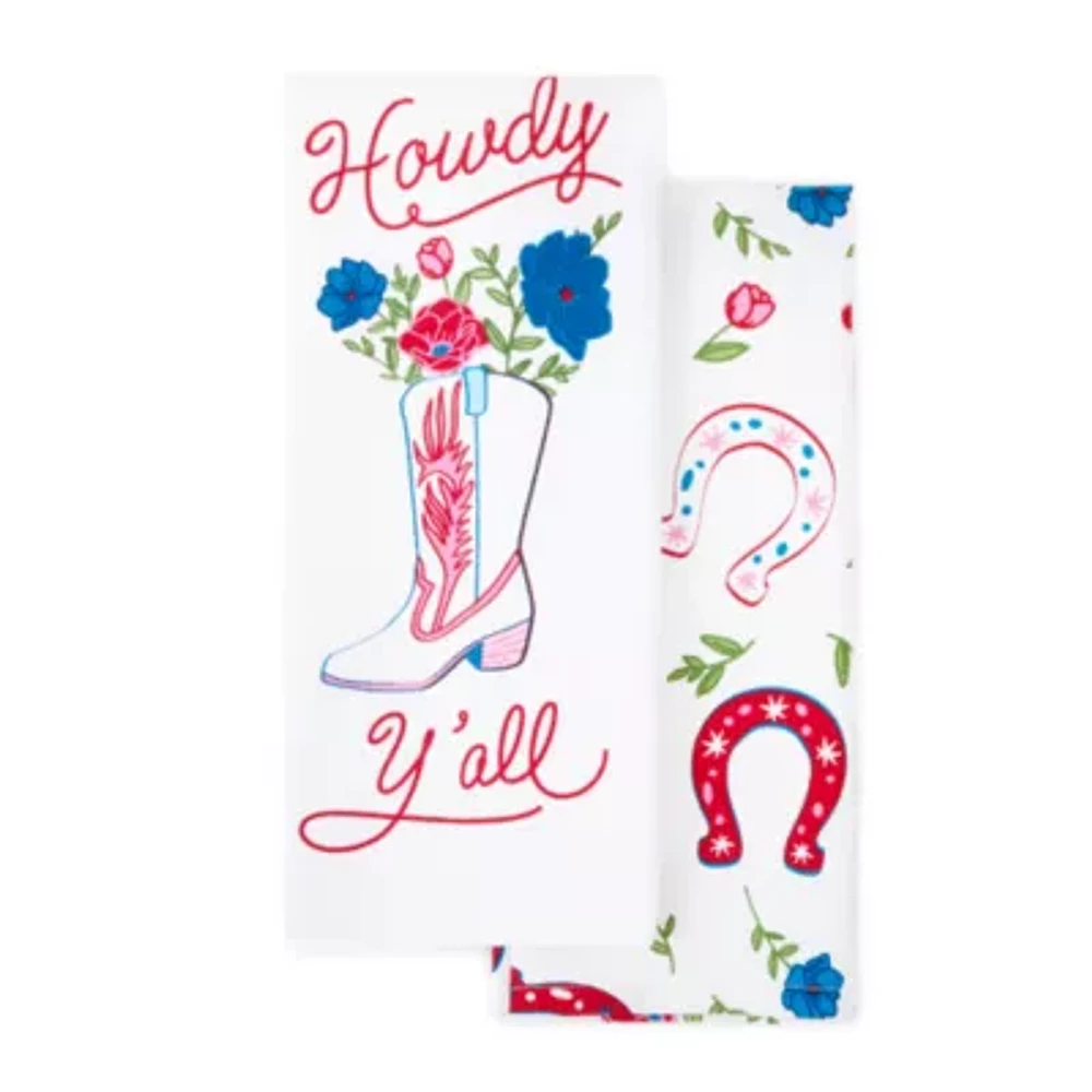 Layerings Howdy Yall 2-pc. Kitchen Towel Set