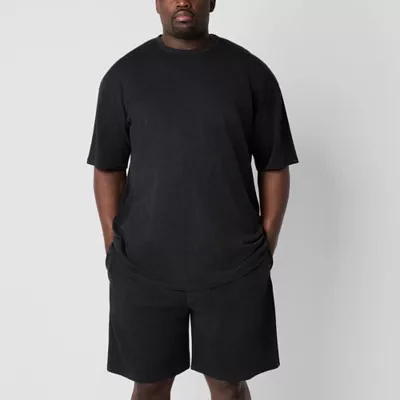 Shaquille O'Neal XLG Mens Big and Tall Short Sleeve Crew Neck 2-pc. Shorts Pajama Set