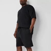 Shaquille O'Neal XLG Mens Big and Tall Short Sleeve Crew Neck 2-pc. Shorts Pajama Set