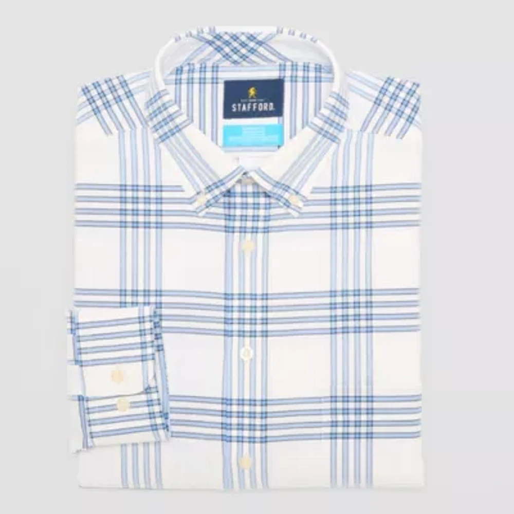 Stafford Coolmax All Season Oxford Mens Regular Fit Long Sleeve Dress Shirt