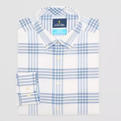 Stafford Coolmax All Season Oxford Mens Regular Fit Long Sleeve Dress Shirt