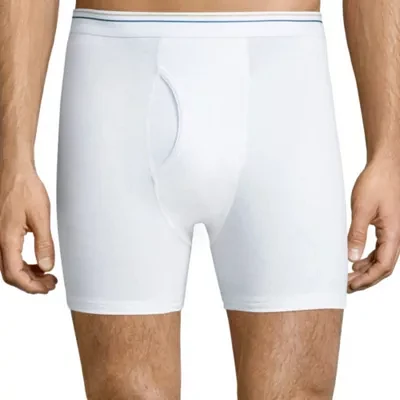 Stafford 4 Pair Blended Cotton Boxer Briefs-Big