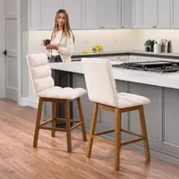 Boston Dining Collection 2-pc. Upholstered Tufted Bar Stool