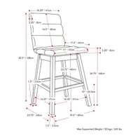 Boston Dining Collection 2-pc. Upholstered Tufted Bar Stool