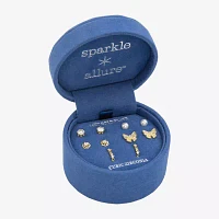 Sparkle Allure 5 Pair Simulated Pearl Butterfly Flower Earring Set