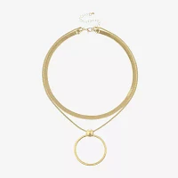 Bold Elements Gold Tone 18 Inch Pendant Necklace