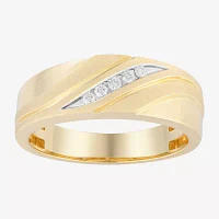 7.5MM 1/10 CT. T.W. Natural White Diamond 10K Gold Wedding Band