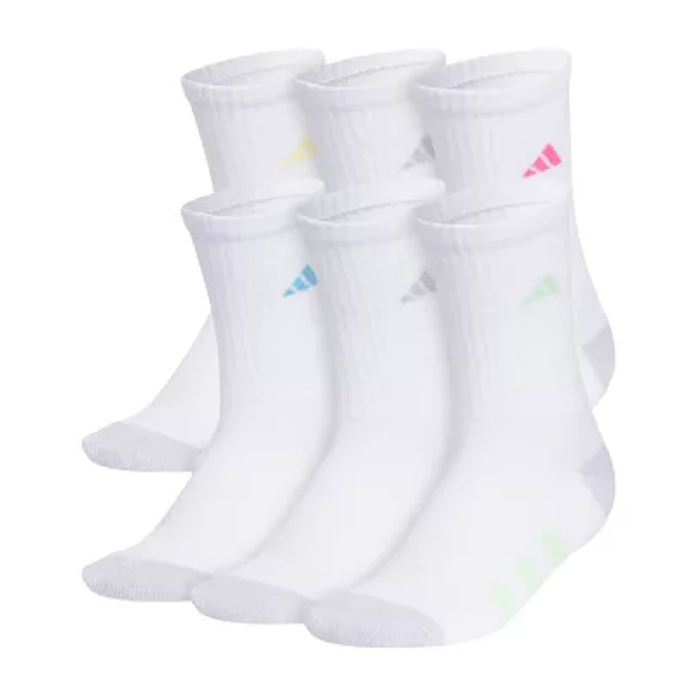 adidas Little & Big Girls 6 Pair Crew Socks