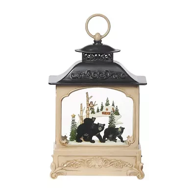 Roman "12"" Led Bear Family Lantern" Lighted Christmas Tabletop Decor