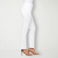 Gloria Vanderbilt Petite Stretch Fabric Womens High Rise Straight Leg Regular Fit Jean