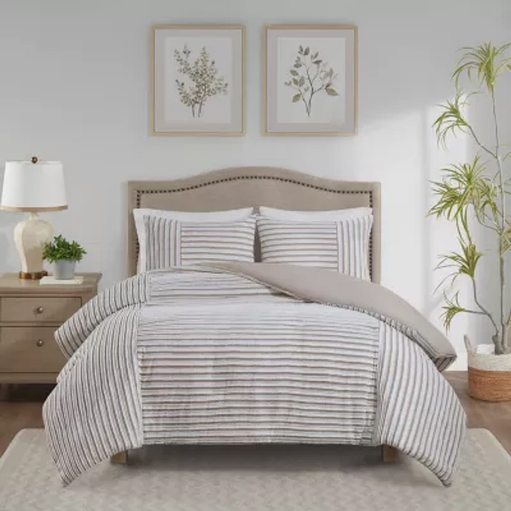 Madison Park Bryn Clipped Jacquard 3-pc. Duvet Cover Set