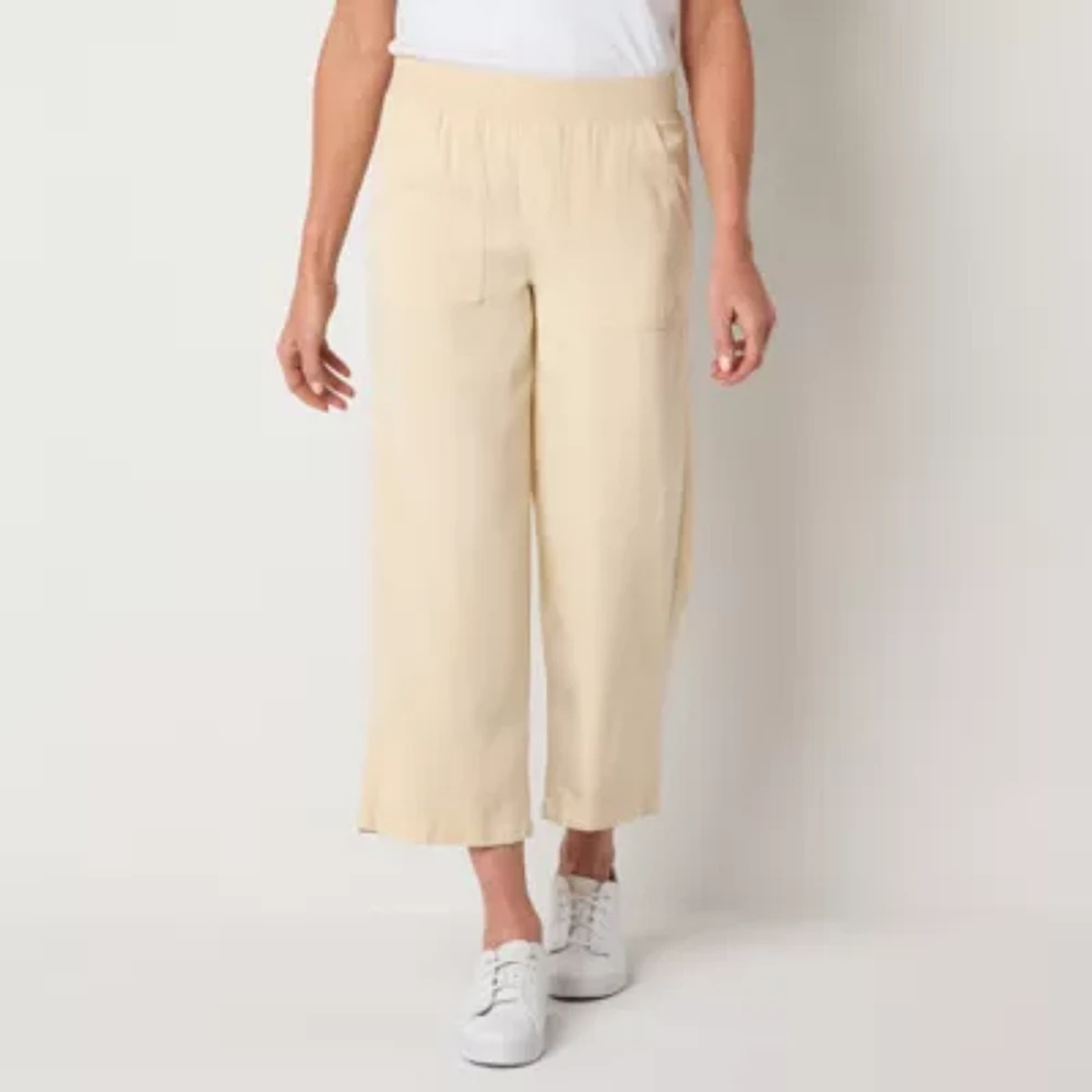 St. John's Bay High Rise Wide Leg Capris