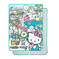 Northwest Hello Kitty Cute World Sherpa Midweight Throw