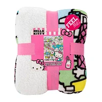 Northwest Hello Kitty Cute World Sherpa Midweight Throw