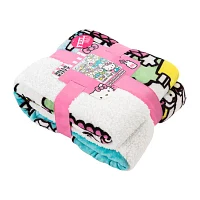 Northwest Hello Kitty Cute World Sherpa Midweight Throw