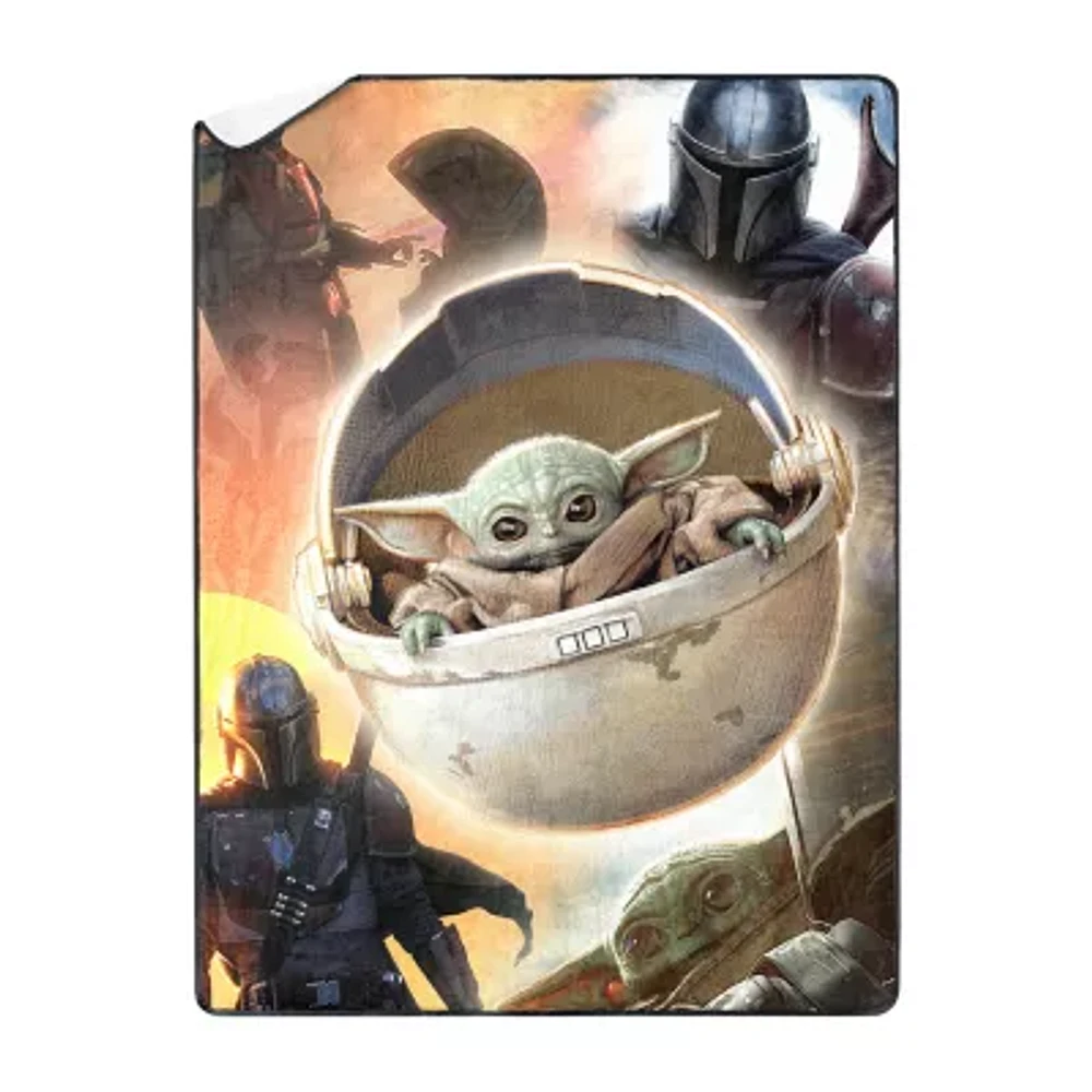 Northwest Mandalorian Journey Sherpa Baby Yoda Midweight Throw