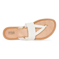 a.n.a Womens Woven Band Slide Sandals