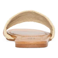 a.n.a Womens Corchet Slide Flat Sandals