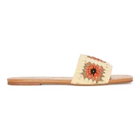 a.n.a Womens Corchet Slide Flat Sandals
