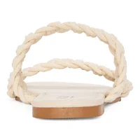 a.n.a Womens Double Band Crochet Slide Sandals
