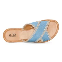 a.n.a Womens Cross Slide Sandals