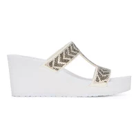 Mixit Womens Chevron H Band Wedge Sandals