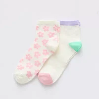 Arizona Mesh Waffle 2 Pair Quarter Ankle Socks Womens