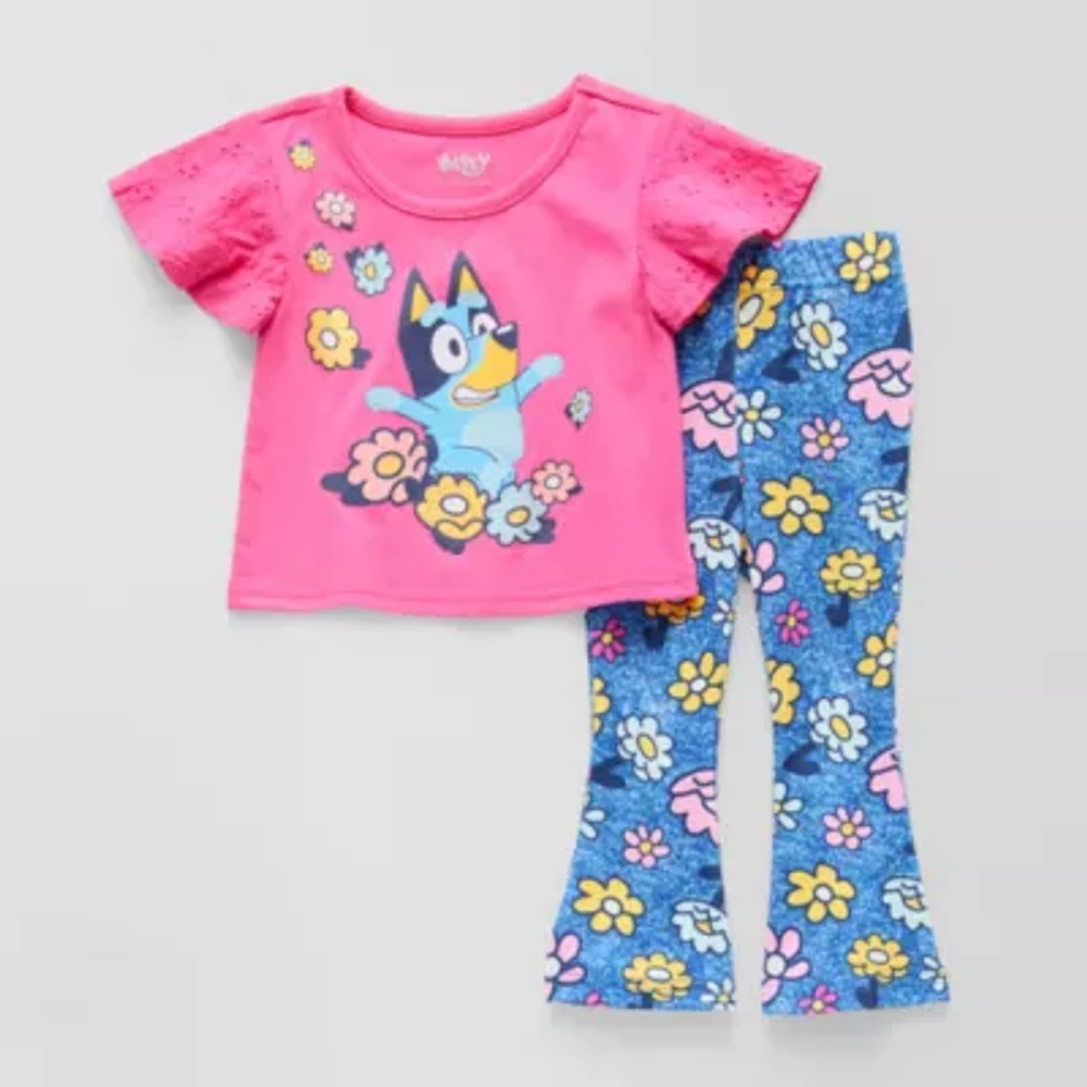 Happy Threads Baby Girls 2-pc. Bluey Legging Set