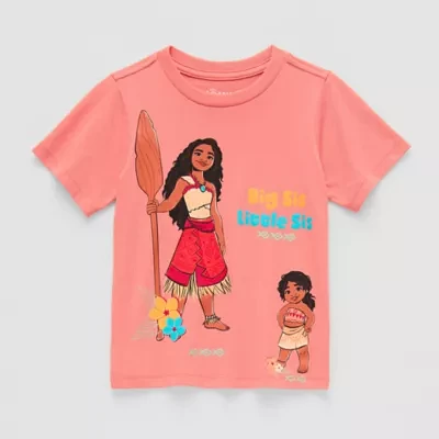 Toddler Girls Crew Neck Short Sleeve Moana Graphic T-Shirt