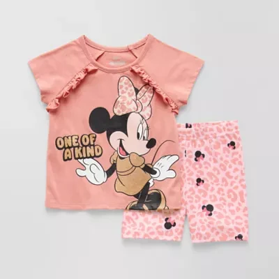 Happy Threads Toddler Girls 2-pc. Minnie Mouse Short Set