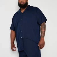 Stafford Mens Big Short Sleeve 2-pc. Shorts Pajama Set
