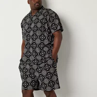 Shaquille O'Neal XLG Mens Big and Tall Short Sleeve 2-pc. Shorts Pajama Set