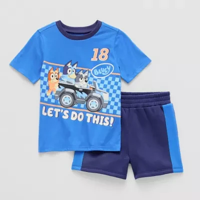 Happy Threads Toddler Boys 2-pc. Bluey Short Set